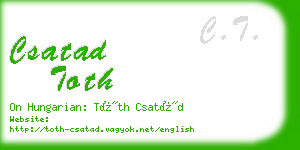 csatad toth business card